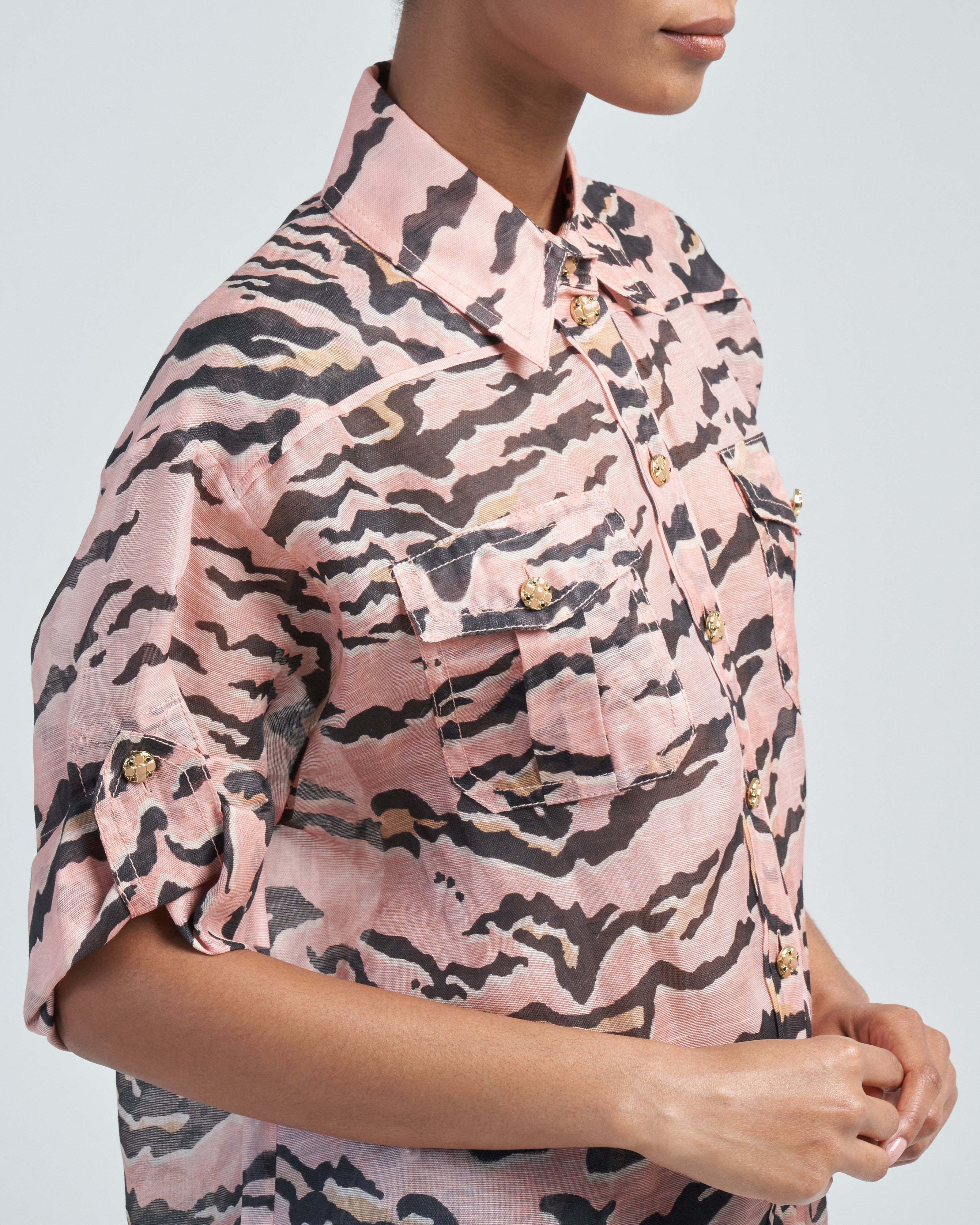 Zimmermann Matchmaker Safari Shirt Pink Tiger Zimmermann Matchmaker Safari Shirt Pink Tiger
