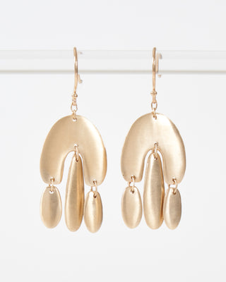 matte gold mini chandelier earrings