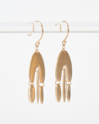 matte gold mini chandelier earrings