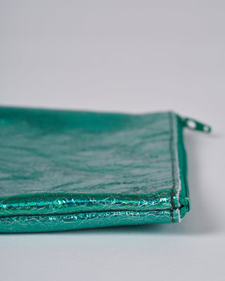 medium zip pouch - hologram jade