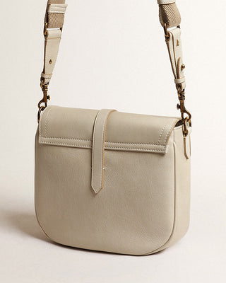 medium sally bag in smooth calfskin leather - porcelain