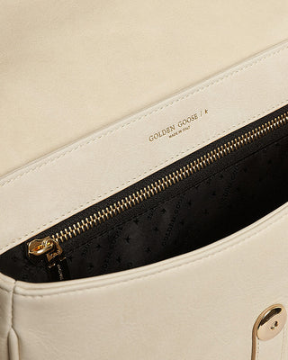 medium sally bag in smooth calfskin leather - porcelain