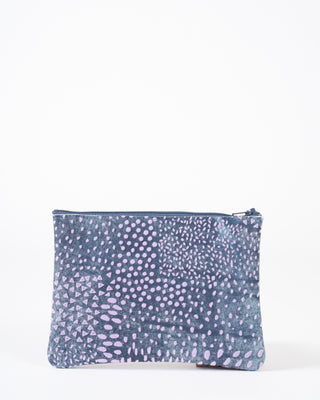 medium zip pouch - flock denim