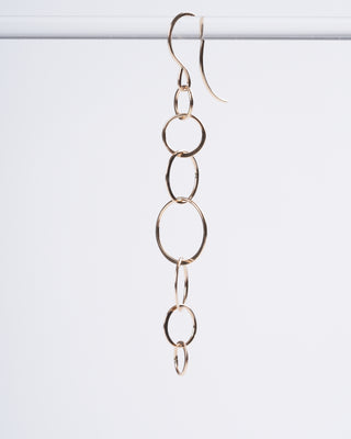 14k gold long lightweight chain earring