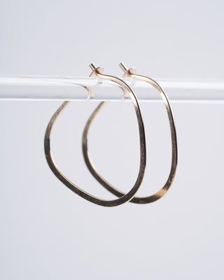 14kt yellow gold small triangle hoop - gold