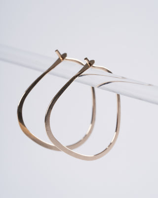 14kt yellow gold small triangle hoop - gold