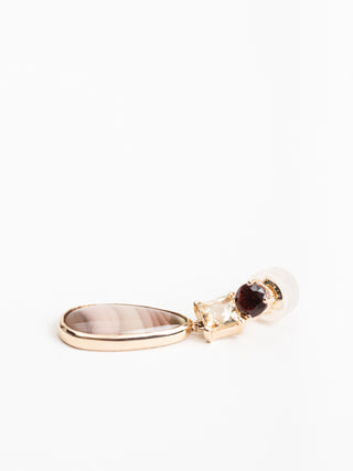 garnet, sapphire & jasper drop earrings