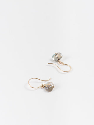gold labradorite earrings