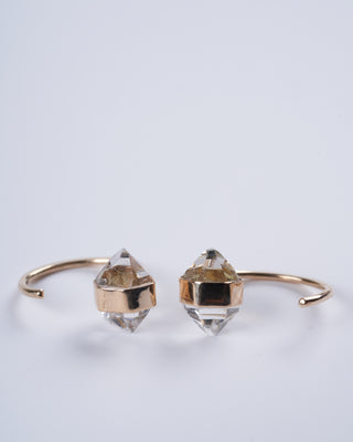 limited edition herkimer diamond "hug" earrings