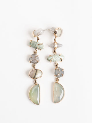 sapphire & jasper drop earrings