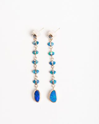 seven drop opal earrings