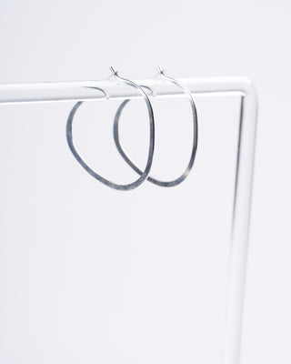 silver small triangle hoop - silver