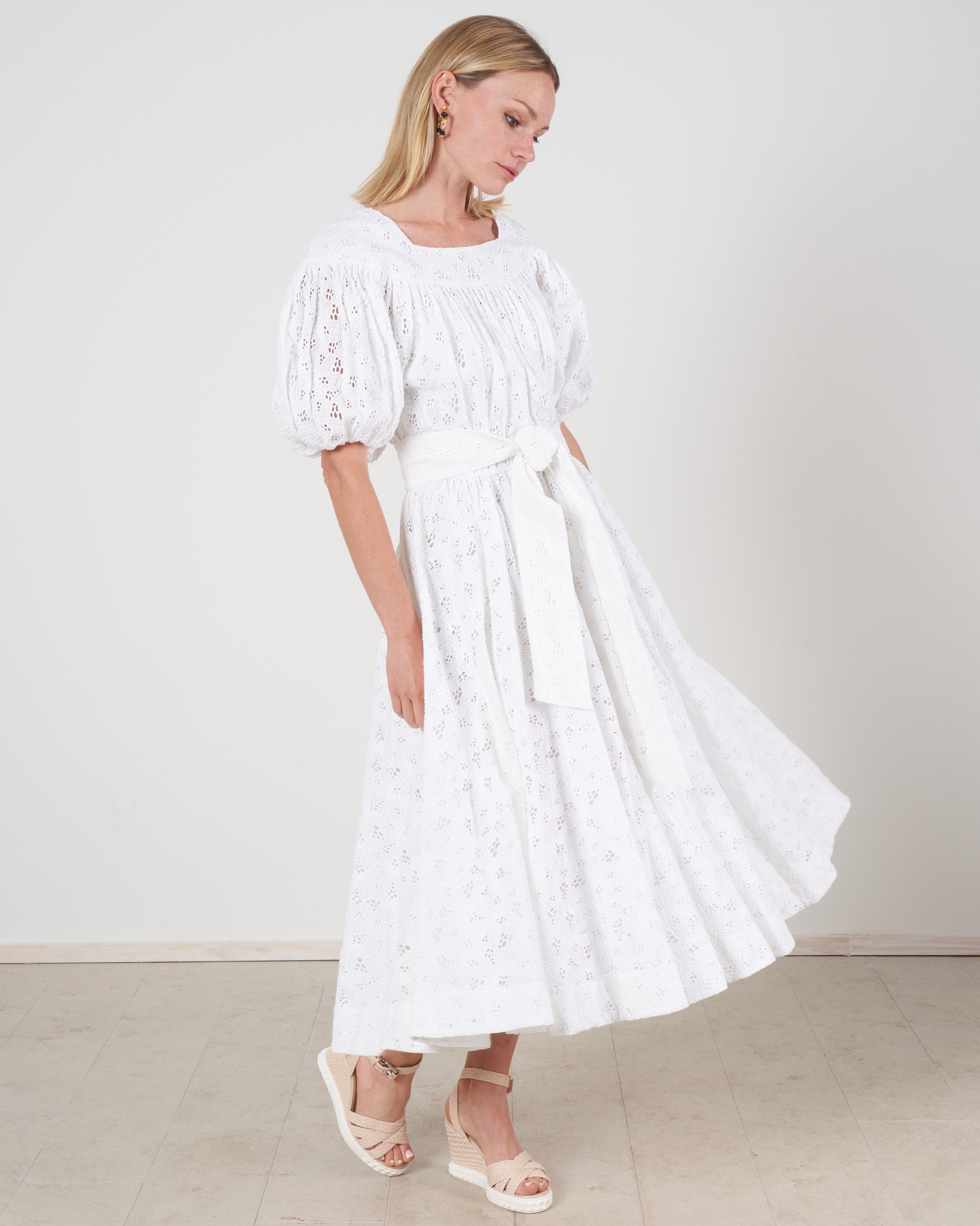 Merlette Agustin Eyelet Dress White Merlette Agustin Eyelet Dress White