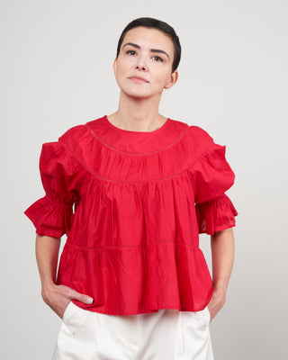 sol blouse - berry