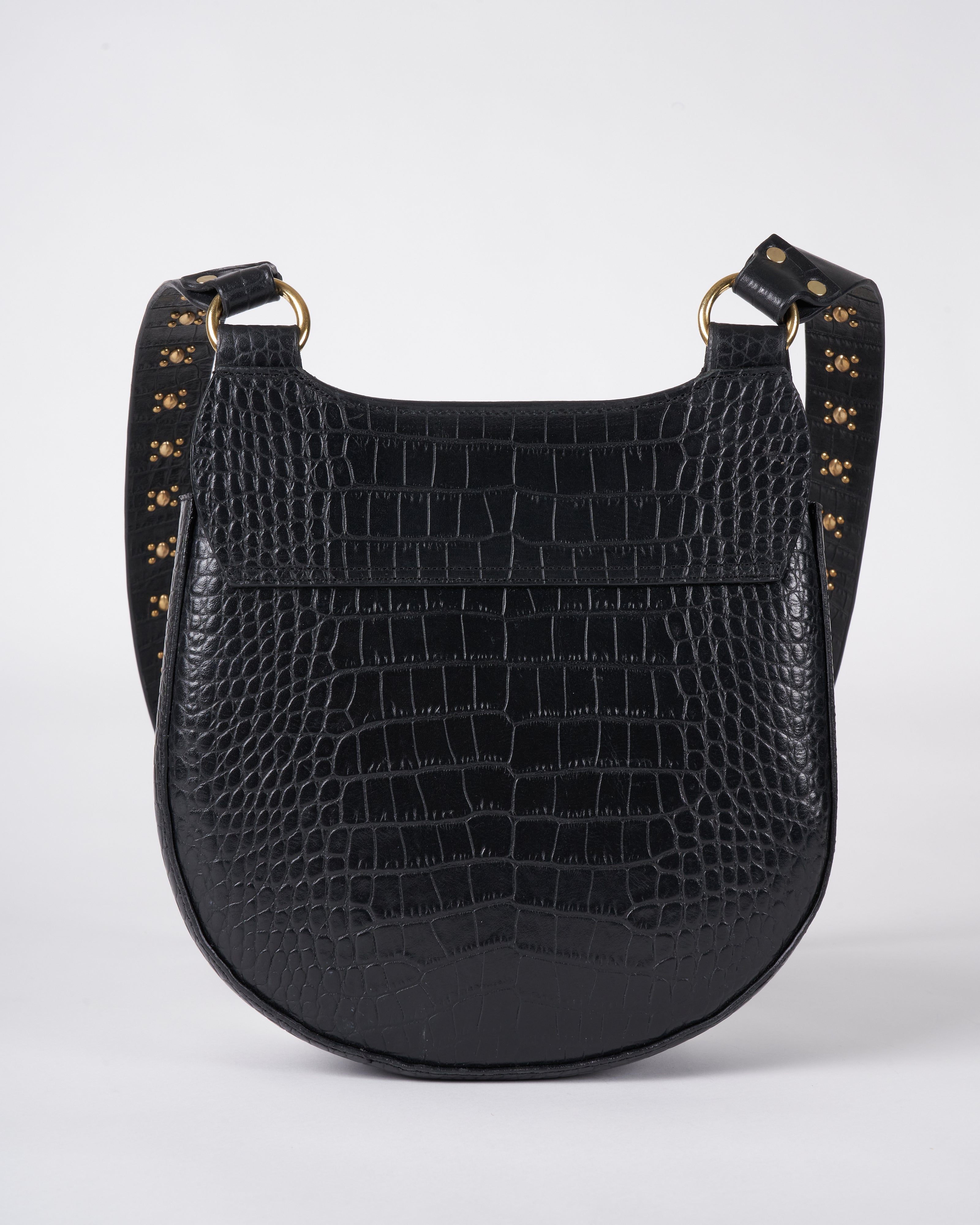 Calleen Cordero Messenger Bag Black Croc