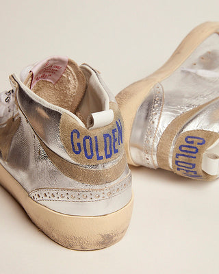 mid star laminated with suede star - silver/taupe