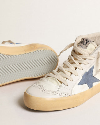 mid star nappa and leather with suede star - cream/blue/milky/powder blue