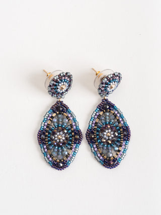 labradorite hydro quartz earrings