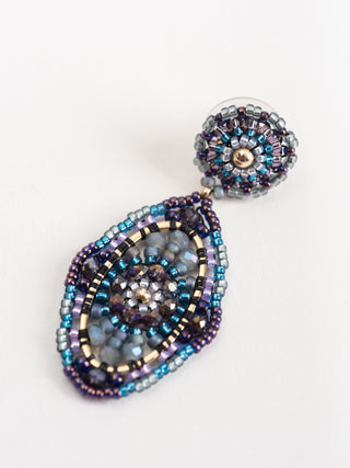 labradorite hydro quartz earrings