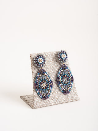 labradorite hydro quartz earrings