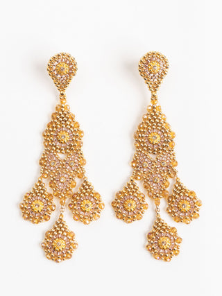 gold miyuki beaded earrings