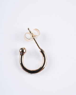 mini hoop with pave stones (single) - gold