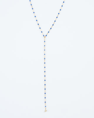 mini gigi y party yellow gold necklace with lapis - gold