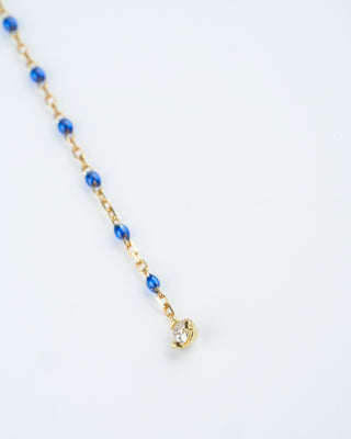 mini gigi y party yellow gold necklace with lapis - gold