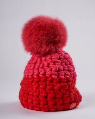 beanie pomster - candy tomato coral