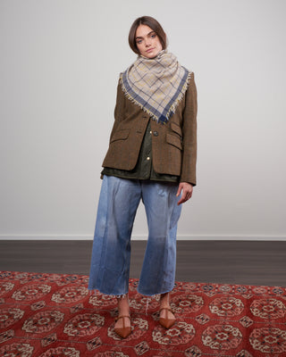 wool scarf - ink blue