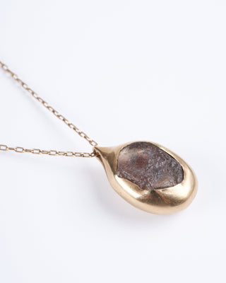 montana sapphire pendant w/18k - gold