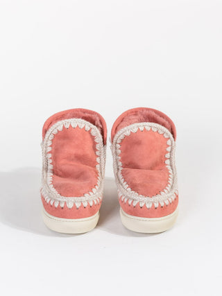 shearling mini eskimo sneaker - pink
