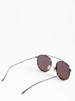 mykonos sunglasses - flame/black with gold flat mirror