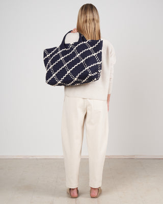 st barths large tote rope - ink blue