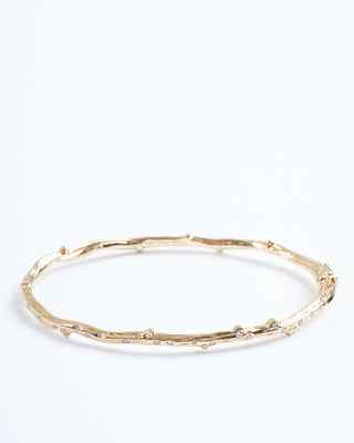 narrow tree of life branch bangle - gold