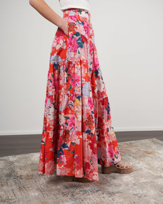 nathali skirt - japanese floral red