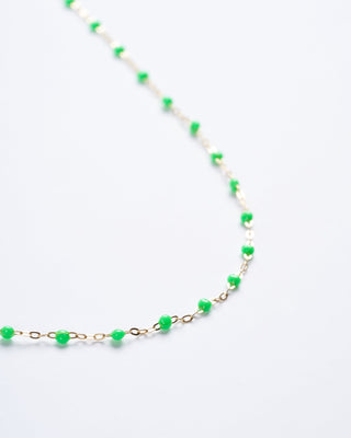 neon bead necklace - yellow gold