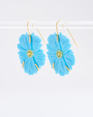 new bloom earrings in cerulean
