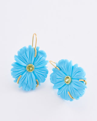 new bloom earrings in cerulean