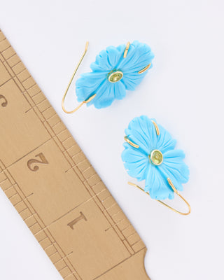 new bloom earrings in cerulean