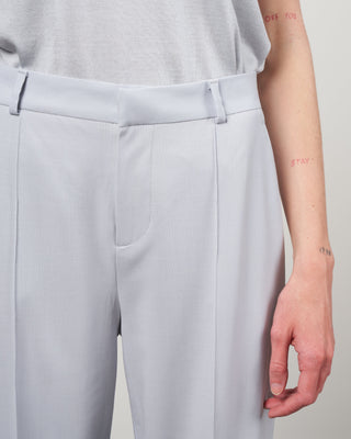 nicolette flat front pant - icy blue