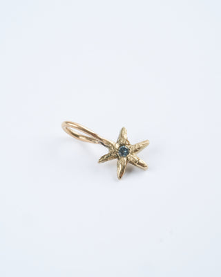 north star amulet charm - 14k yellow gold