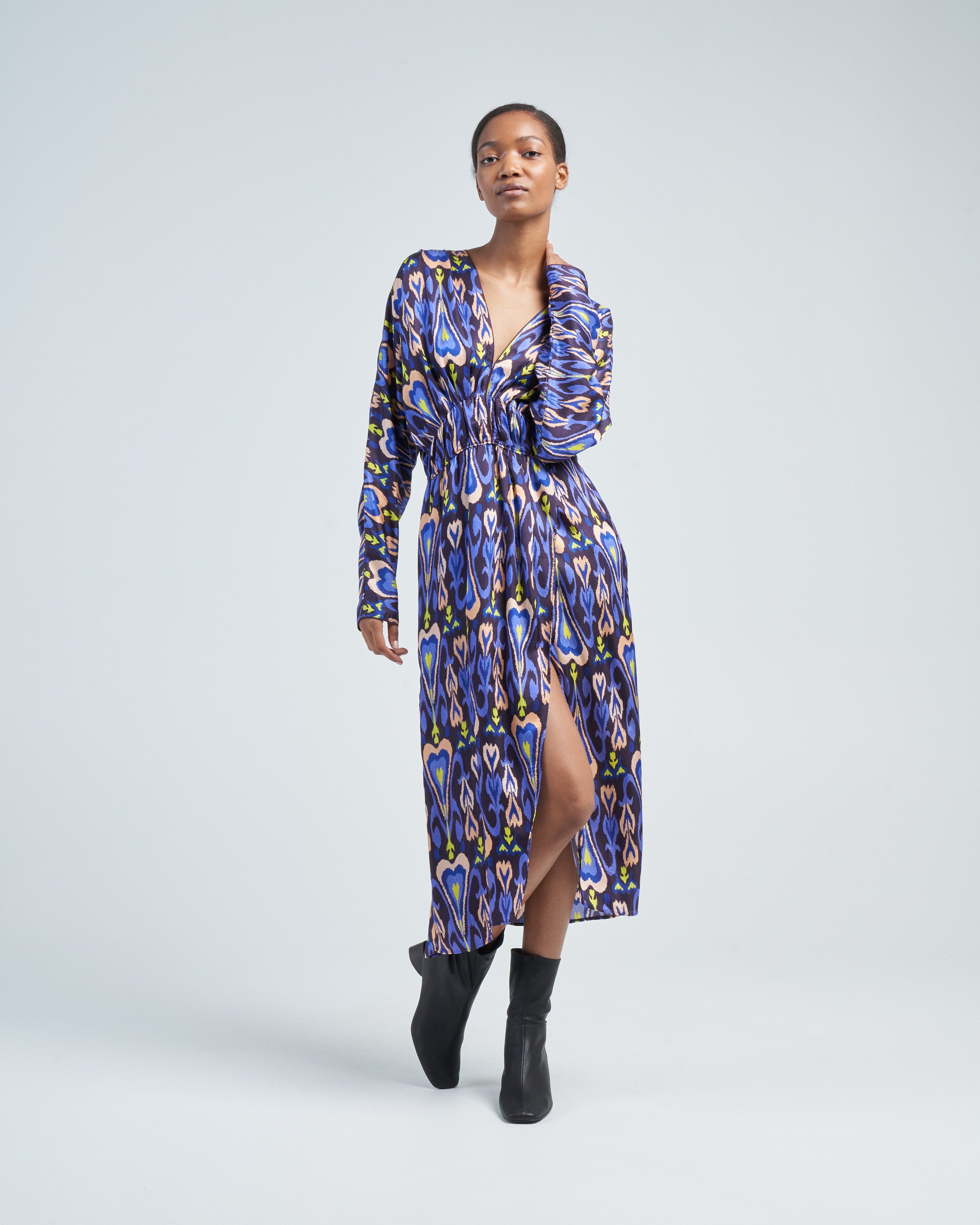 forte forte dress silk Forte Forte The Secret Lily Print Linen Silk Gauze Dress Orchidea