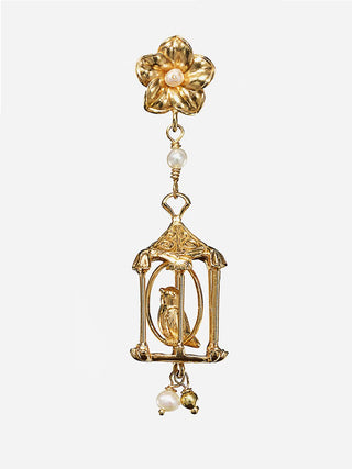 pagoda earrings - gold