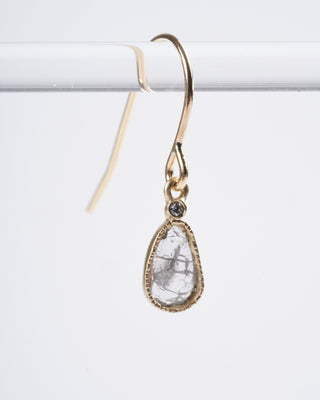 ofk diamond slice earrings - gold