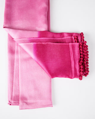 ombre satin cashmere weave stole - enchanting pink