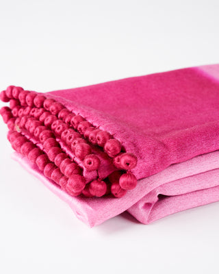 ombre satin cashmere weave stole - enchanting pink