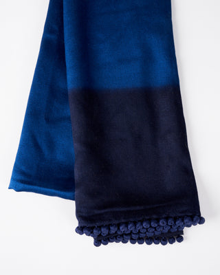 ombre satin cashmere weave stole - midnight