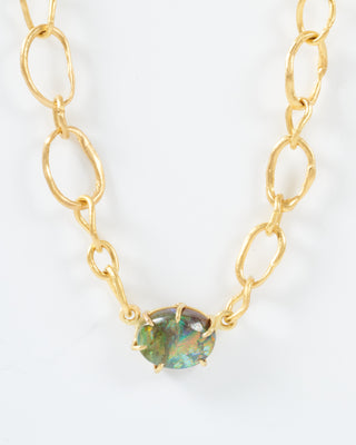 opal mixed link chain necklace