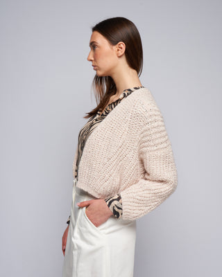 organic cotton and mohair cardigan - pure